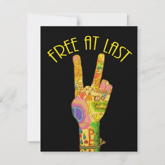 Free At Last Party Invitation (Front)