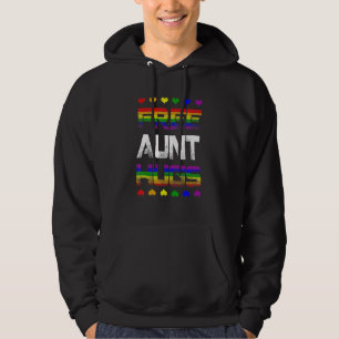Free Aunt Hugs Free Aunt Hugs Rainbow Gay Pride Hoodie