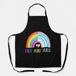 Free Aunt Hugs Gay Pride Lgbtq Lgbt Rainbow Apron