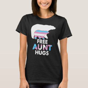 Free Aunt Hugs Transgender Rainbow Bear LGBT Pride T-Shirt