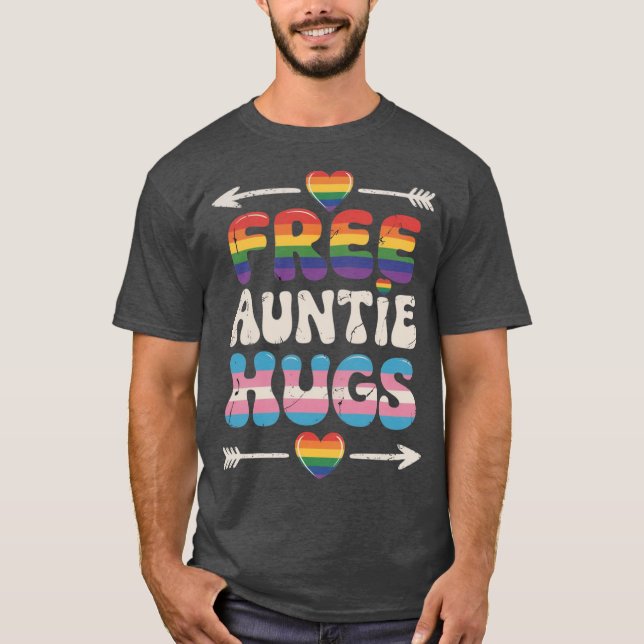 Free Auntie Hugs boy T-Shirt (Front)