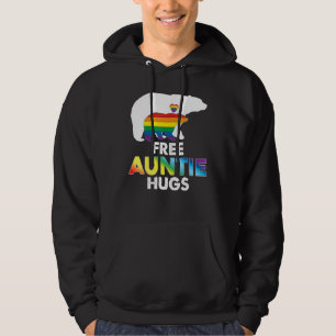 Free Auntie Hugs Rainbow Bear Lgbt Pride Gay Lesbi Hoodie