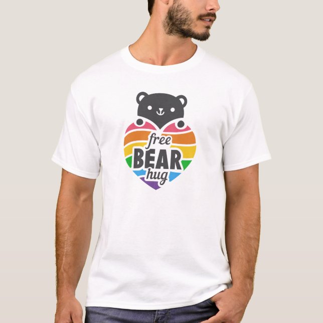 Free Bear Hug Pride T-Shirt (Front)