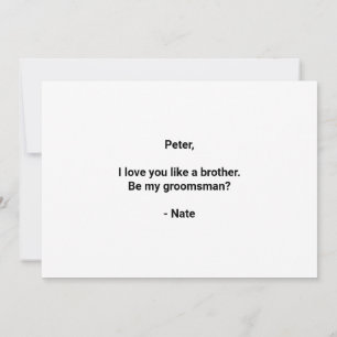 Free Beer Funny Groomsman Proposal