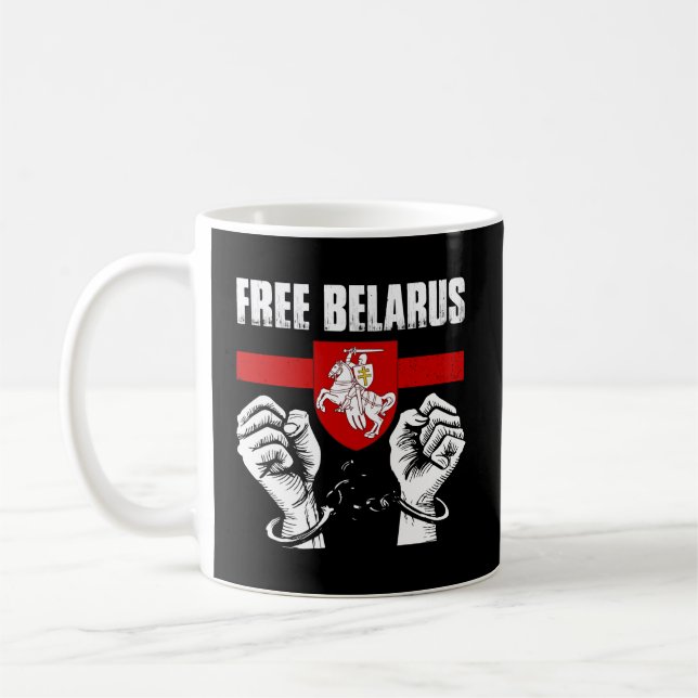 Free Belarus Pogonya -Belarus Flag White Red White Coffee Mug (Left)