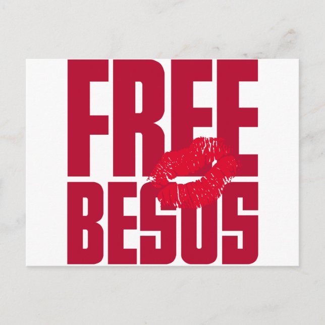 Free Besos Postcard (Front)