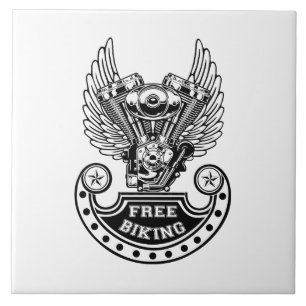 Free biking ceramic tile