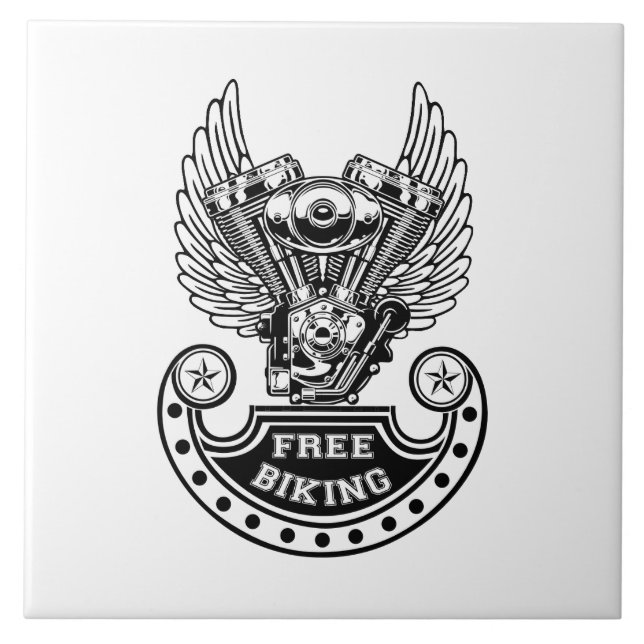 Free biking ceramic tile (Front)