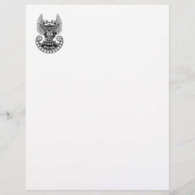 Free biking custom letterhead (Front)