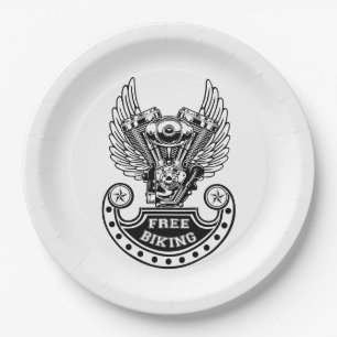 Free biking paper plate