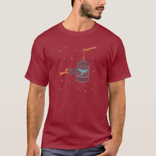 Free Bird Birdcage Folk Art Hands and Blue Bird T-Shirt