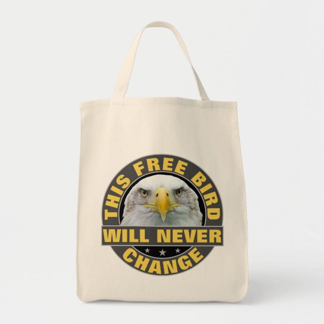 Free Bird Grocery Tote Bag (Front)