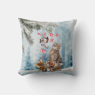 Free Books for Christmas Cushion