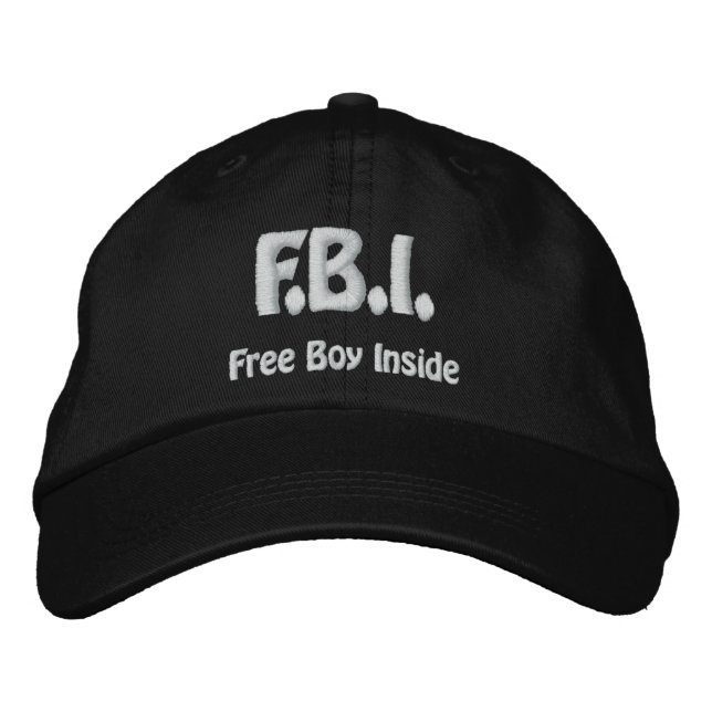 Free Boy Inside Embroidered Hat (Front)