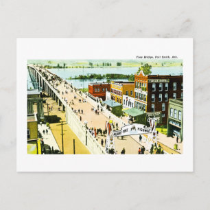 Free Bridge, Fort Smith, Arkansas. Postcard