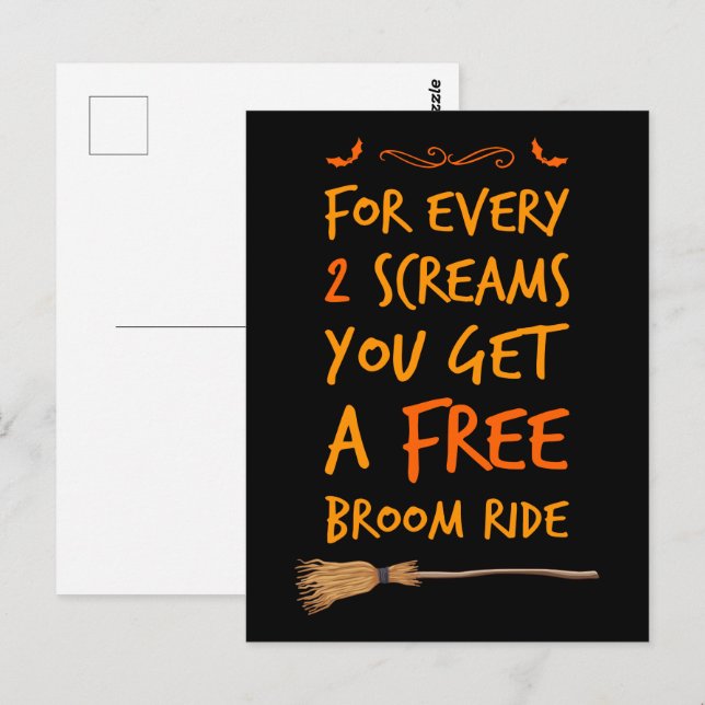 Free Broom Ride Postcard (Front/Back)