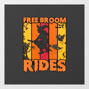 Free Broom Rides Halloween Flying Witch Ghost Bats