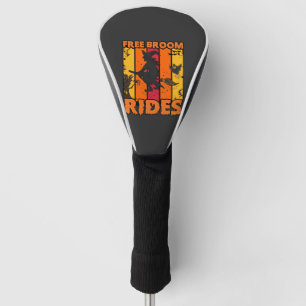 Free Broom Rides Halloween Flying Witch Ghost Bats Golf Head Cover