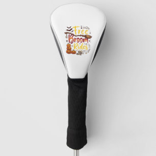 Free Broom Rides Halloween Pumpkins Skull Bats Bon Golf Head Cover