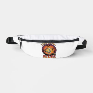 Free Broom Rides Halloween Skeleton Pumpkin Black Bum Bags