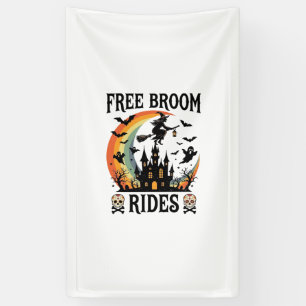 Free Broom Rides Halloween Witch Haunted Castle Sk Banner