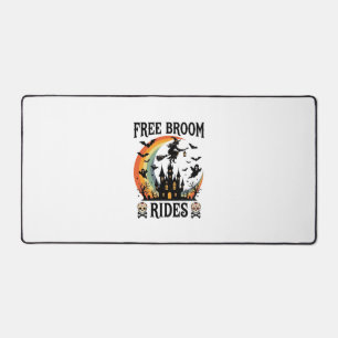 Free Broom Rides Halloween Witch Haunted Castle Sk Desk Mat