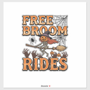 Free Broom Rides Halloween Witch Skeleton Design_1