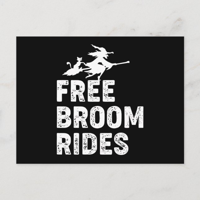 Free Broom Rides Postcard (Front)