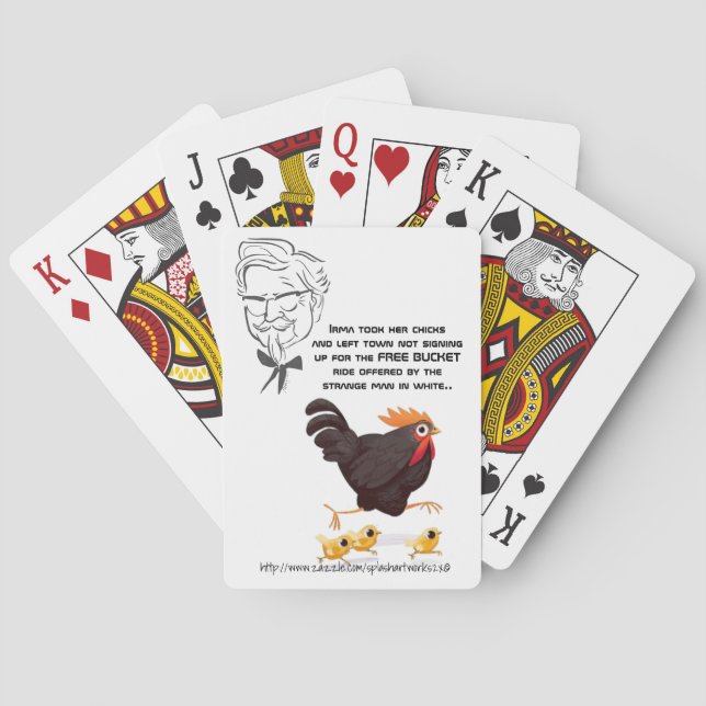 "Free Bucket Rides" Playing Cards (Back)