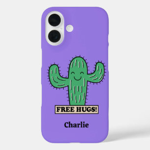Free Cactus Hugs custom name phone cases