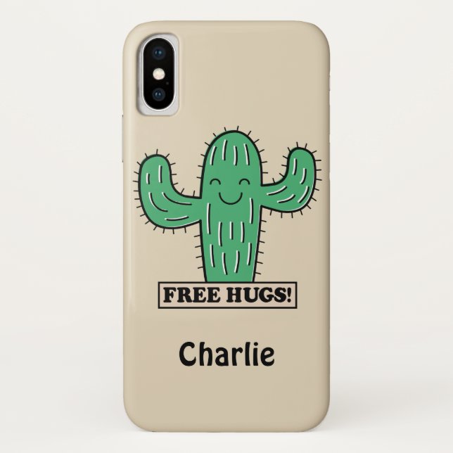 Free Cactus Hugs custom name phone cases (Back)