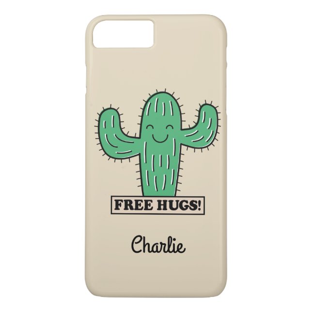 Free Cactus Hugs custom name phone cases (Back)