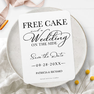 Free Cake And A Wedding On The Side Save The Date Magnet