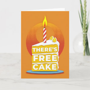 Free Cake Birthday Slice Card