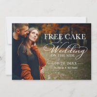 Free Cake Funny Wedding Save The Date Full Photo I