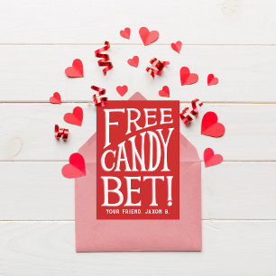 Free Candy Bet! Kids Classroom Valentine Invitation