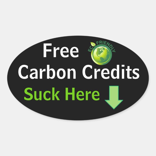 Free Carbon Credits tailpipe sticker (Front)