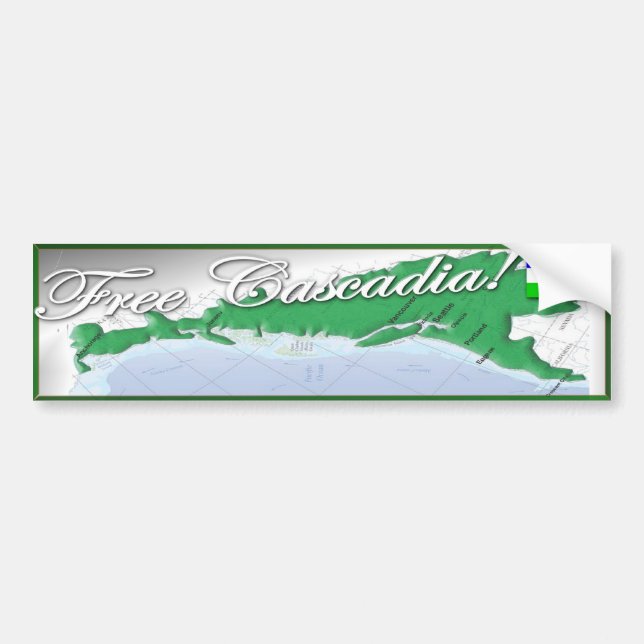 Free Cascadia! Bumper Sticker (Front)