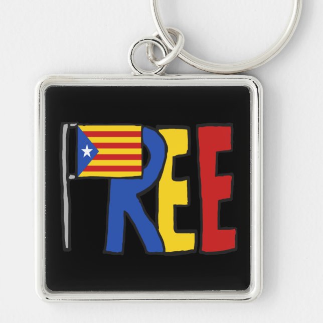 Free Catalan Independence Key Ring (Front)