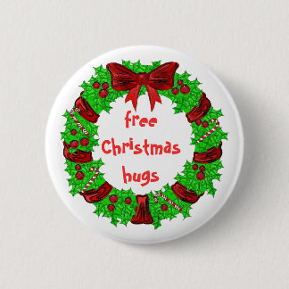 free Christmas hugs button