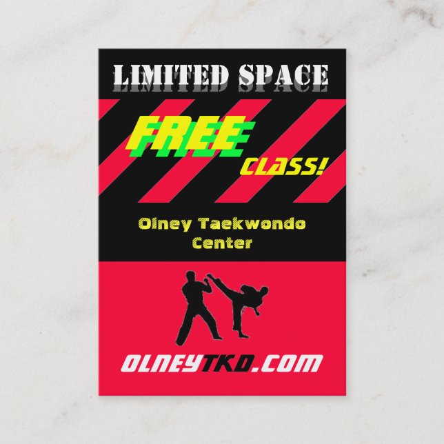 Free Class Business Card (Front)