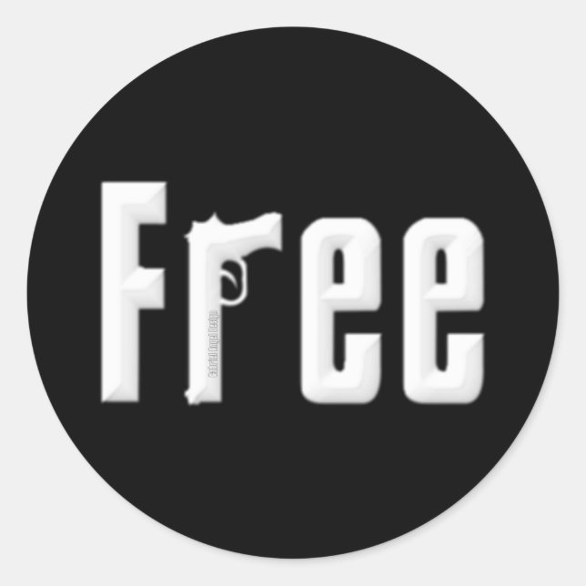 Free Classic Round Sticker (Front)