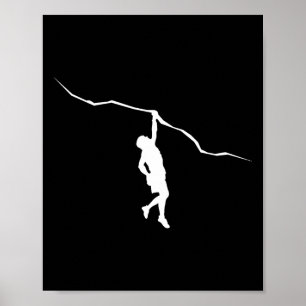 Free Climbing Mountain Chalk G Bouldering  Poster