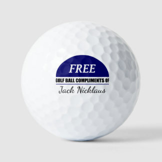 Free compliment champion Personalised editable Golf Balls