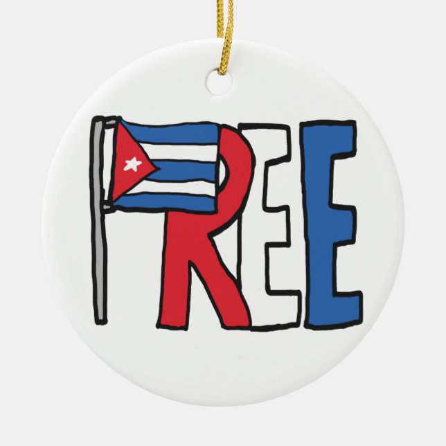 Free Cuba Ceramic Ornament (Front)