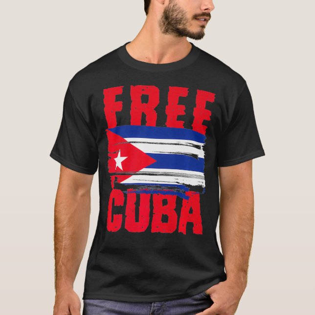 Free Cuba Premium  T-Shirt (Front)
