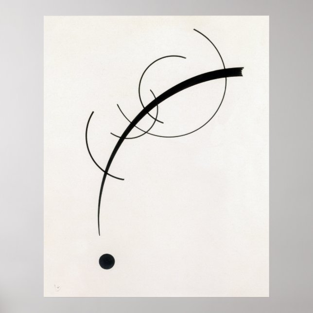 Free Curve to the Point by Wassily Kandinsky Poster (Front)