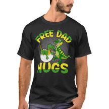 Free Dad Hugs Dinosaur Dad & Kid | Funny Father's 