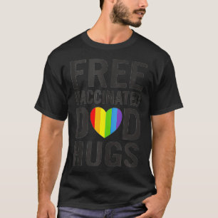 Free Dad Hugs Gay Pride LGBTQ Proud Father Fully V T-Shirt