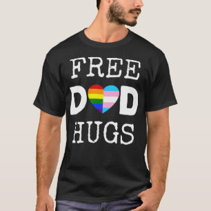 Free Dad Hugs II Rainbow Gay Trans Pride T-Shirt